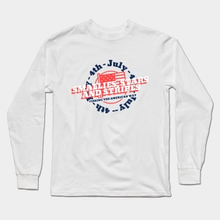 Smallies, Stars, and Stripes: Fishing the American Way on the 4th of July Long Sleeve T-Shirt